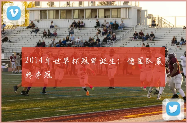 2014年世界杯冠军诞生:德国队最终夺冠